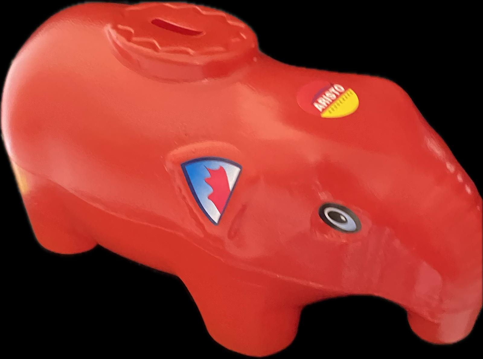 Red Aristo hippo bank