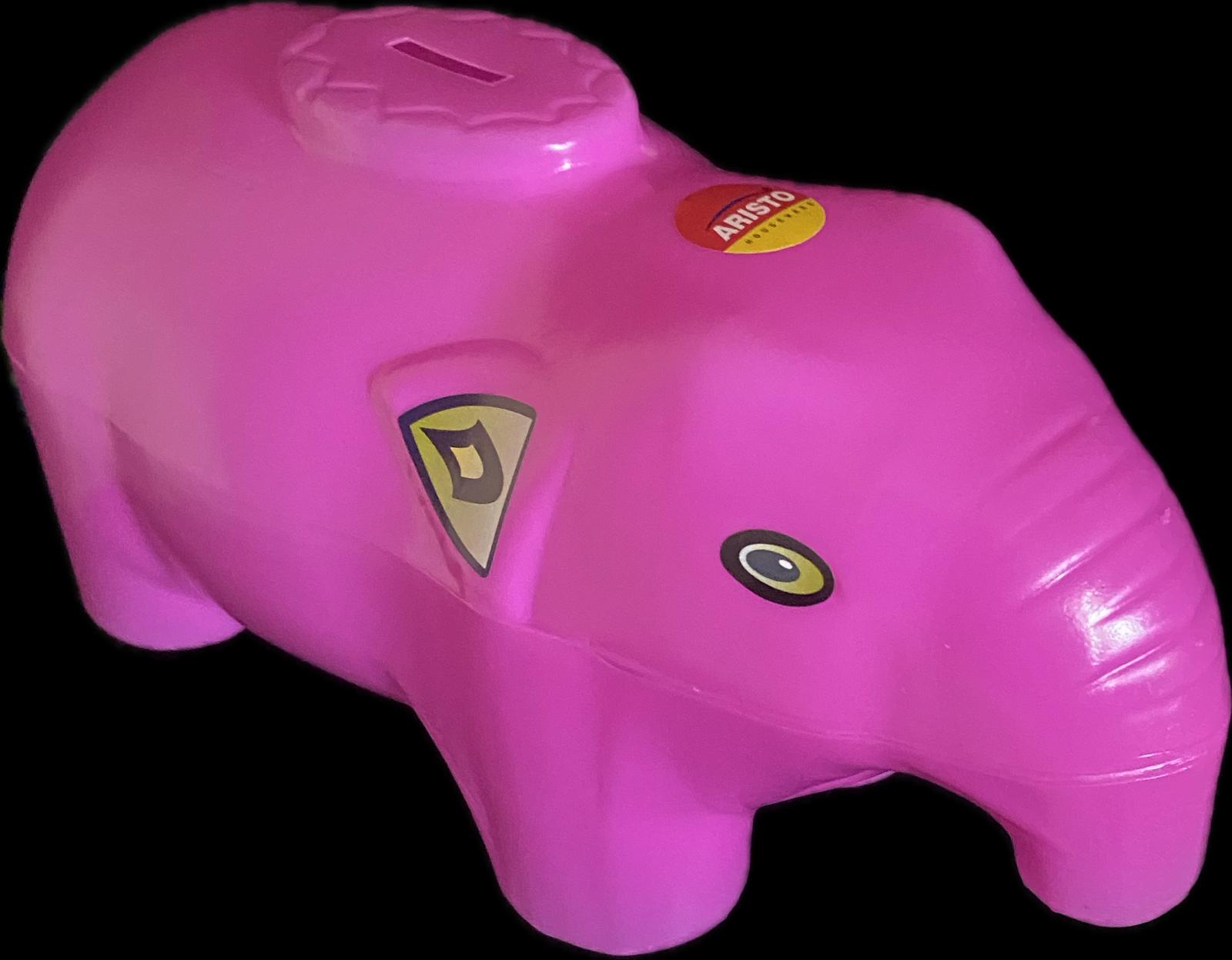 Pink hippo savings bank