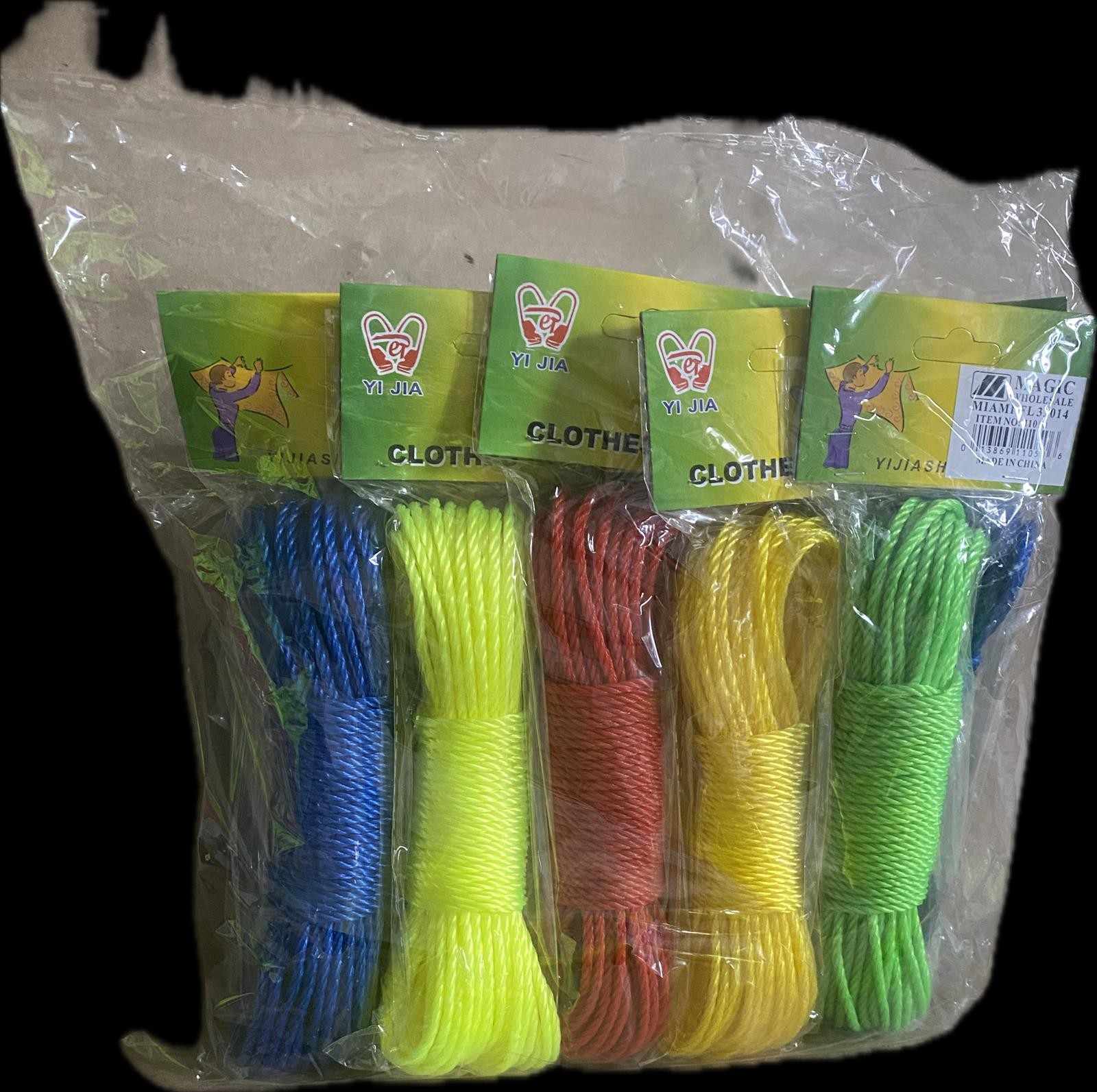 Colorful Clothesline Rope 12-Pack