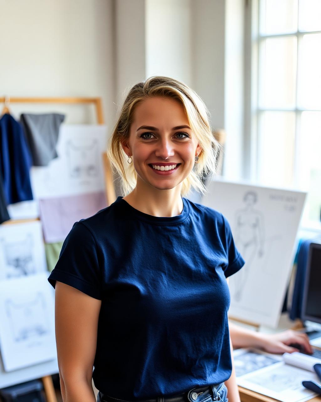 Laura in her studio
