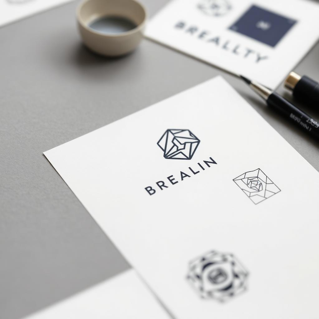 Logo sketches on paper